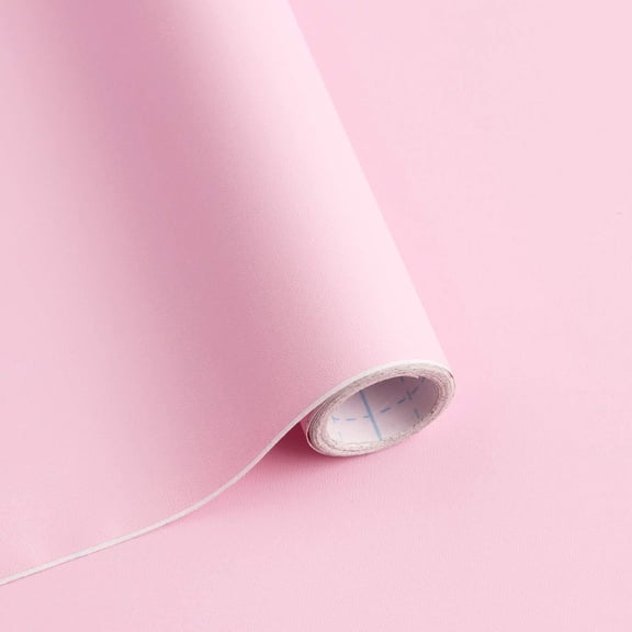 118"x17.7" Pink Peel and Stick Wallpaper Solid Color Contact Paper Self-Adhesive Removable Wallpaper for Wall Covering Cabinet Countertop Vinyl Roll