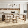 thumbnail image 1 of 118.5" Modern Extendable Console Table,Wood Rustic Dining Table with Spacious Tabletop,Entryway Cupboard Extra Long Dining Table Sideboard with Strong Leg,Chair not Include,for Bar Kitchen Living Room, 1 of 10