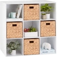 thumbnail image 1 of 118.69  9-Cube Storage Organizer, 11in Shelf Opening, Bookcase, Display Shelf, Customizable w/ 3 Removable Back Panels - White, 1 of 9