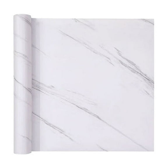 Vikakiooze 118 78 40in Three Sizes White Marbled Paper Countertop Rainproof Wallpaper Peel And Stick Wallpaper Roll Self Adhesive Removable For Kitchen Cabin