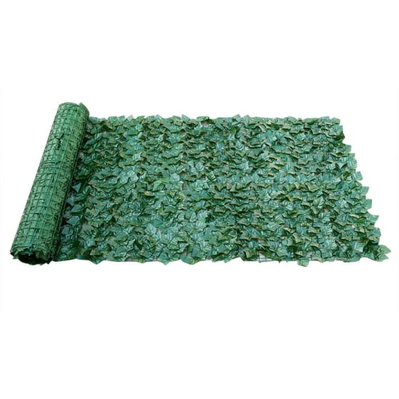 118" Artificial Faux Ivy Palm Leaf Privacy Fence Panel Screen Hedge Green