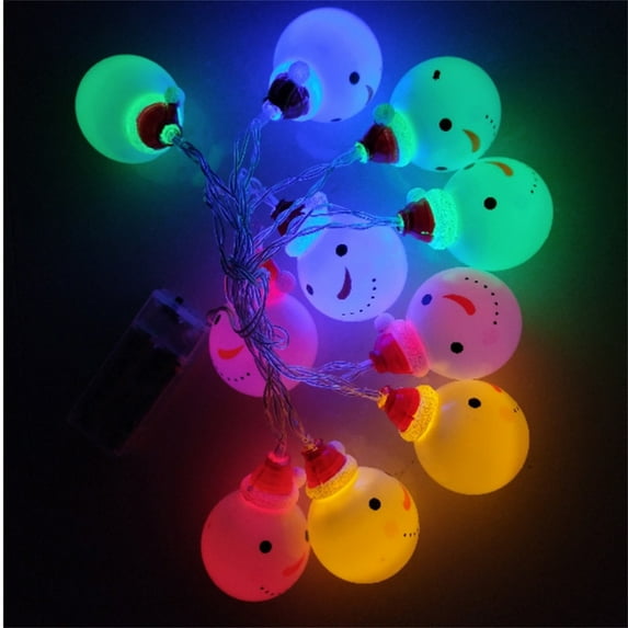 118 Inch Christmas LED Snowman String Lights with 20 LEDs USB Powered Decorative for Indoor Outdoor Party Tree Decor