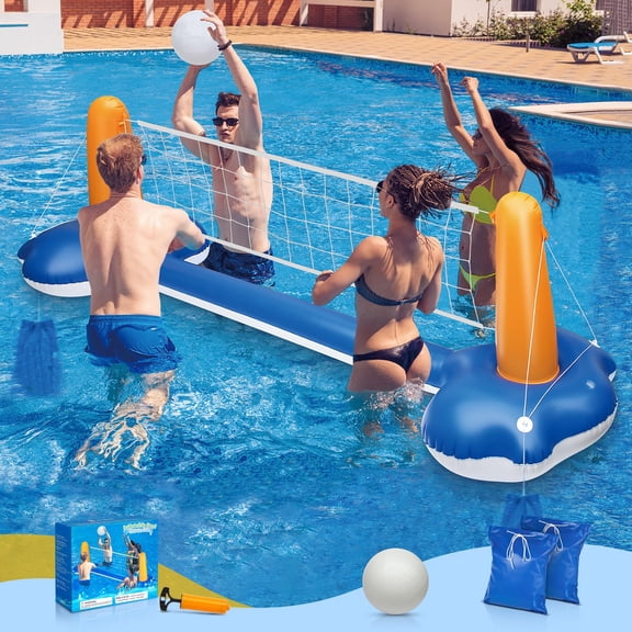 118 Inch Pool Volleyball Net Set For Inground & Above Ground Pools