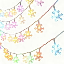 118 Inch Snowflake String Lights Outdoor Waterproof 300 LED Fairy Lights Battery Operated for Christmas Decorations