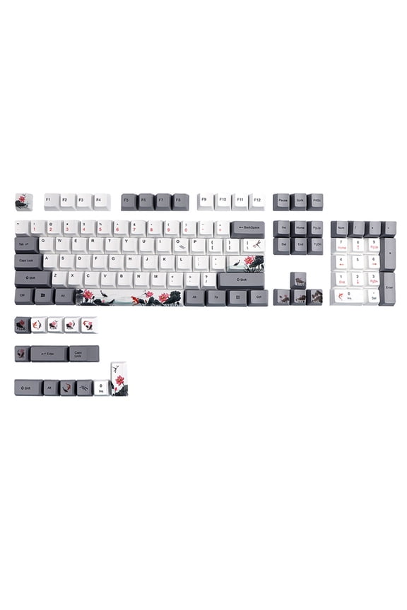 118 OEM height Fish Themed Keycaps 5 Sides Dye Sublimation for Gaming Mechanical Keyboard Keycap Replace