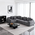 thumbnail image 1 of 118" Oversized Cloud Curved Sectional Sofa with Chaise, Boneless Modular Couch with Deep Seat Compression Foam, No Assembly Living Room Sofa for Apartment Lounge, 1 of 3