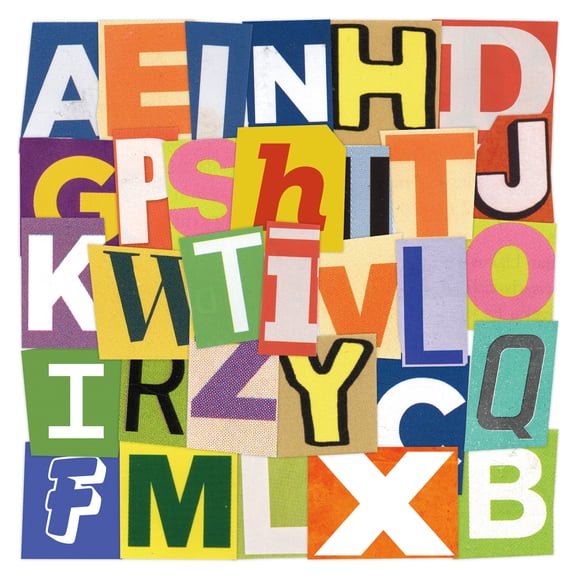 118 Pcs Irregular Alphabet Sticker Pack Abstract Letter Decals for Aesthetic Journaling DIY Phone Case and Creative Art Projects