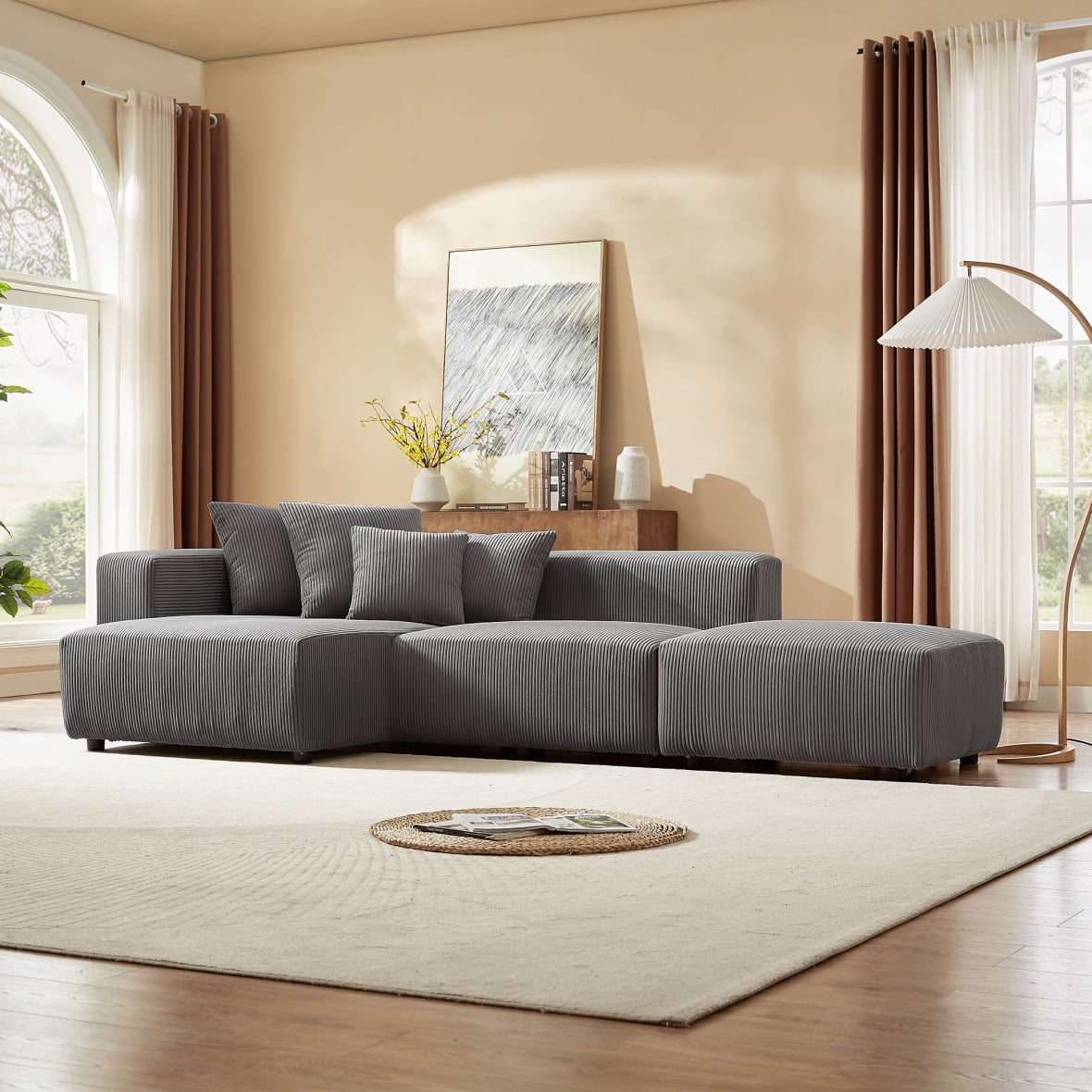 3 seat corner sectional discount