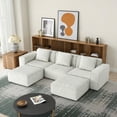 thumbnail image 1 of 118-inch Modular Sofa in Cloud Velvet - Modern for Living Room, 1 of 8