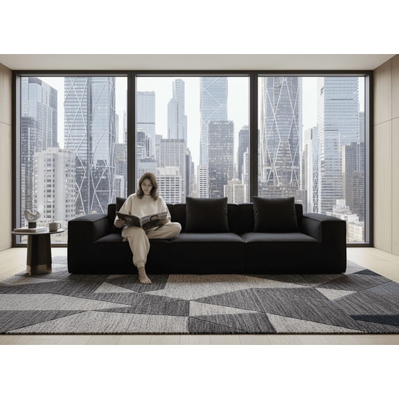 118-inch modular sofa can be converted into an oversized sofa bed Free conversion sofa set flexible configuration, soft corduroy cloud velvet fabric