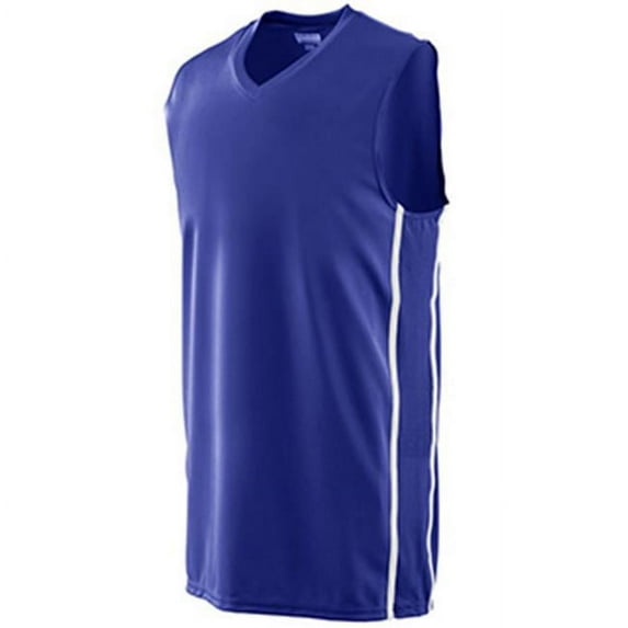 1180A Adults Winning Streak Game Jersey - Purple & White, 2X