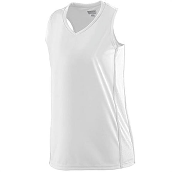 1182A Ladies Winning Streak Racerback Jersey - White, Small