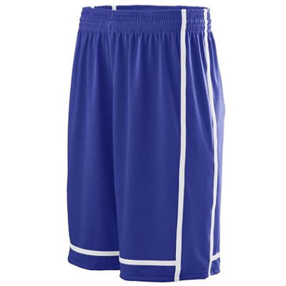 1186A Youth Winning Streak Game Short, Purple-White - Extra Small