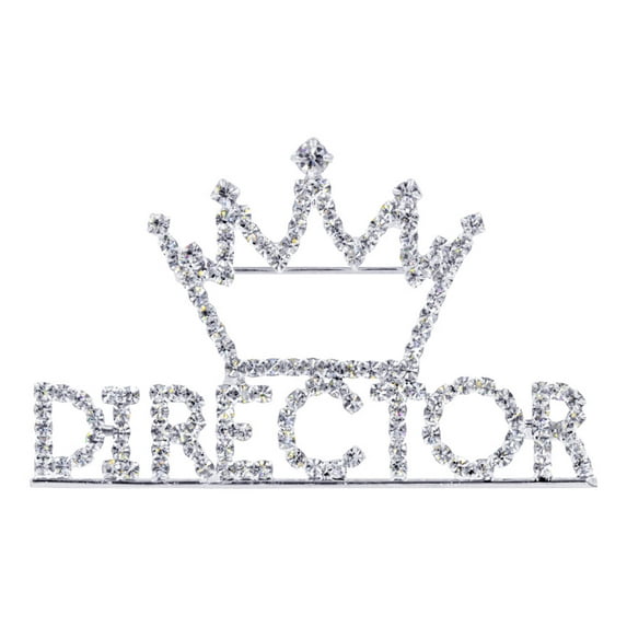 #11882 Rhinestone Director with Crown Pin