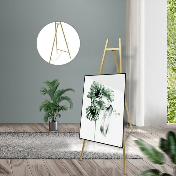 118CM Artist Easel Display Tripod Stand Wood Floor Art Painting Poster Display for Weddings, Shops