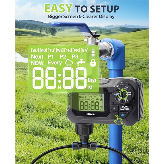 118FT Greenhouse Misting Drip Irrigation Kit with Timer for Automatic Plant Watering System