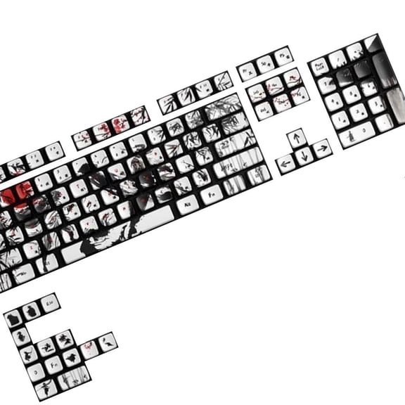 118Key Vintages Puddings Translucent Keycaps Dye Sublimations PBTs for Gaming Night Use