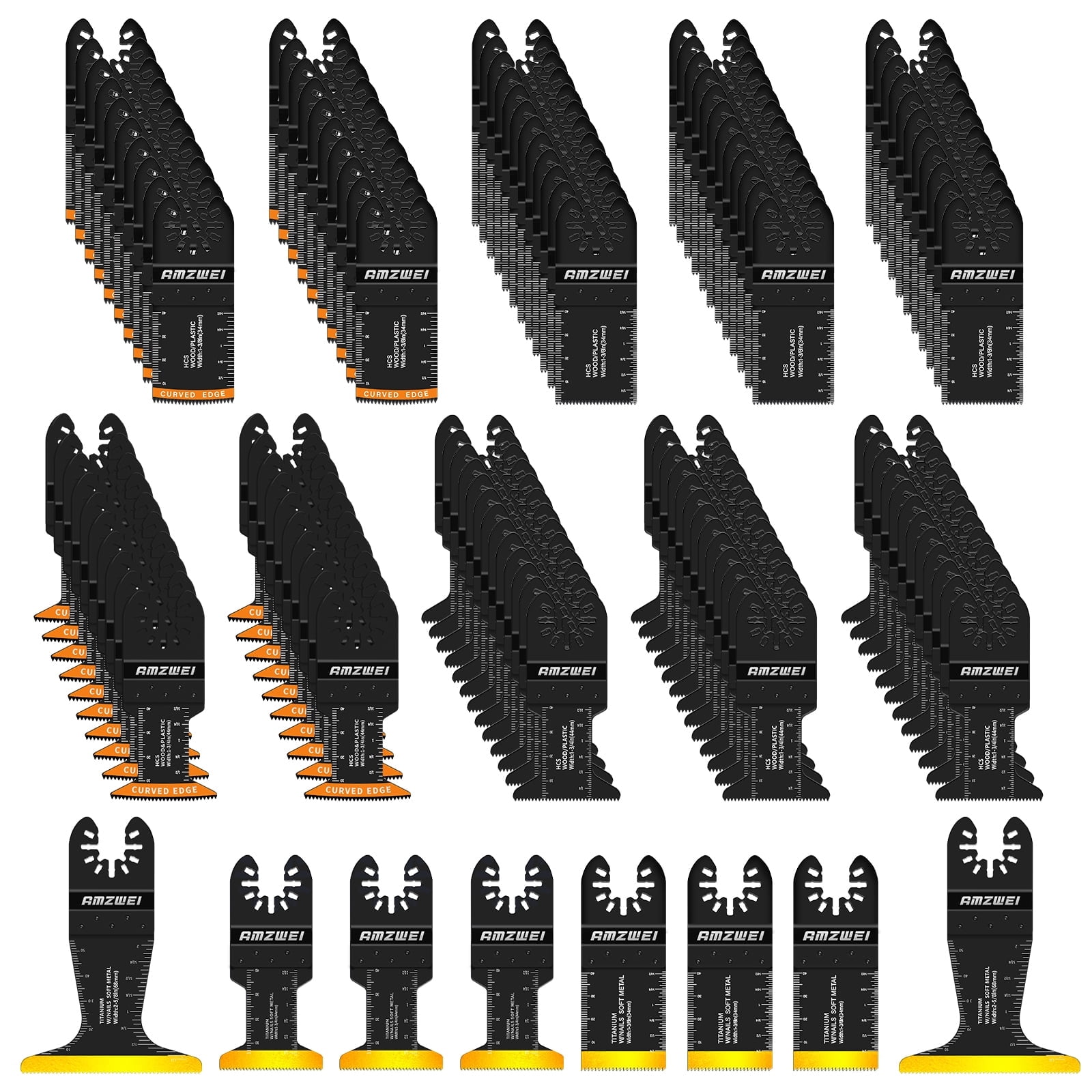 50-Piece Oscillating Tool Blade Set - Universal Fit For DeWalt, Milwaukee, Makita, Ryobi, Bosch Multitools - View #7