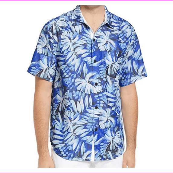 $118Tommy BahamaIsland Zone Coconut Point Frond Impression,Mazarine Blue,XXL/TTG