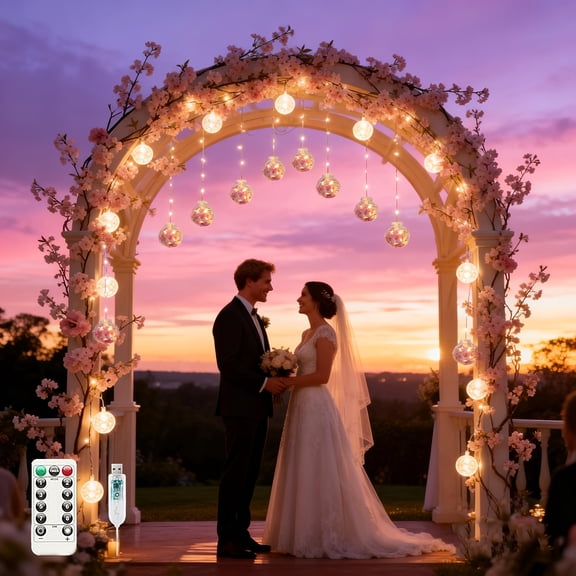 Cherry Blossom Vine String Lights, 108 LED 270in USB Remote for Bedroom Valentine's Day