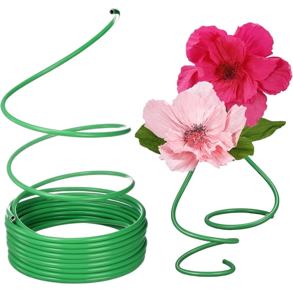 118in Flexible Pipe Tubing Tutuviw Aluminum Bendable Plastic Pipe Stem Malleable Pipe for Artificial Flowers Stem Balloon Arches Floral Wedding Decor DIY Crafts (Green)