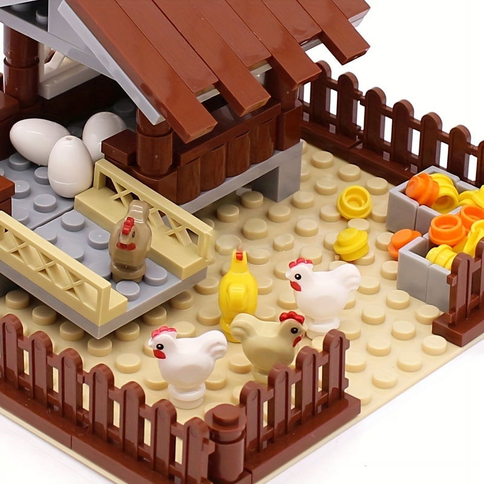 118pcs Farm Chicken Coop Building Blocks Set DIY Compatible Farm Ranch House MOC 95342 with Assembly Instructions Perfect Gift for Boys Girls Walmart