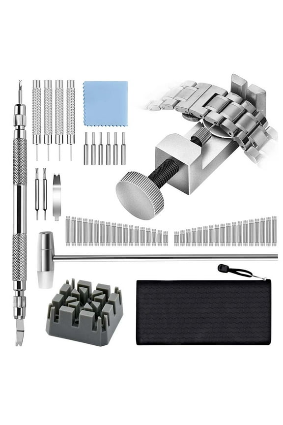 118pcs Watch Band Tool Kit, Watch Band Repair Tool Kit, Watch Band Link Pin Removal Tool
