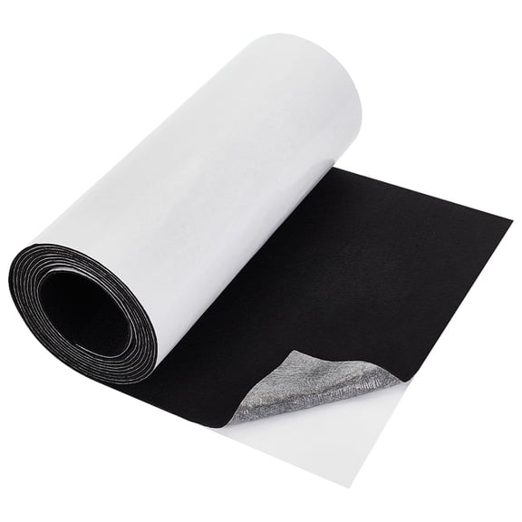 118x11.8 inch Black Self Adhesive Felt Roll Large Felt Fabric Shelf Liner for DIY Projects Jewelry Box Drawer Liner Handmade Home 2mm Thick