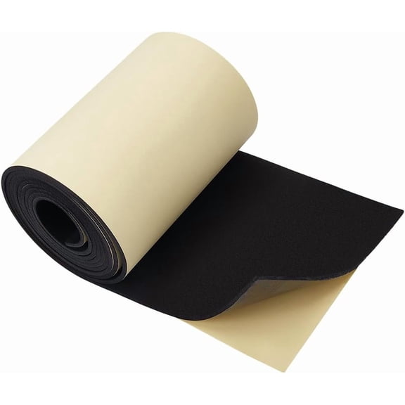 118x8 Inch Black Self Adhesive EVA Foam Roll 4mm Thick Waterproof Foam Rubber Sheet for DIY Furniture Protecting Gap Filling Costumes and Other Craft Project