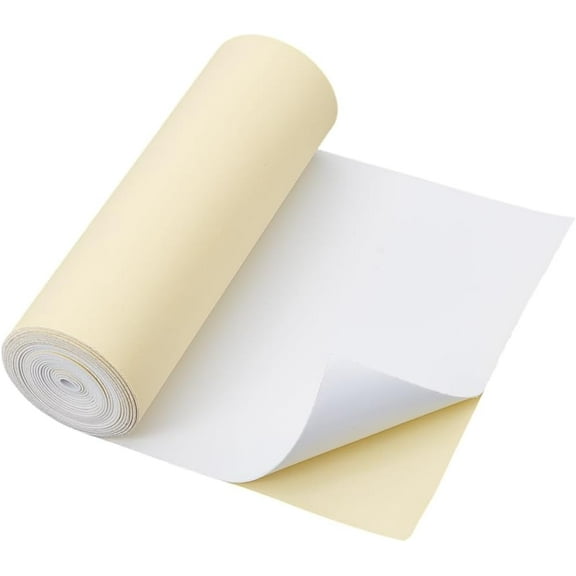 118x8 Inch White Self Adhesive EVA Foam Roll 1mm Thick Waterproof Foam Rubber Sheet for Furniture Protecting Gap Filling Costumes and Other Craft Project Bisque