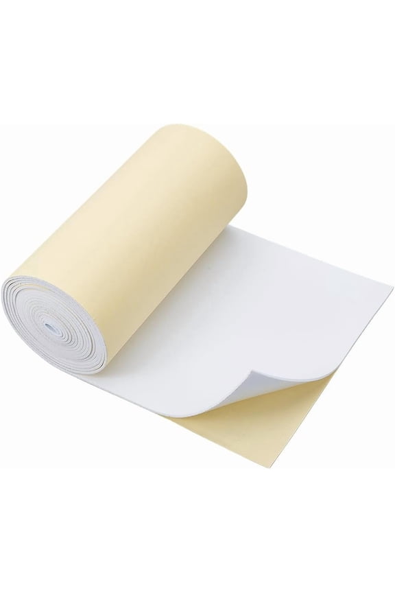 118x8 Inch White Self Adhesive EVA Foam Roll 2mm Thick Waterproof Foam Rubber Sheet for DIY Furniture Protecting Gap Filling Costumes and Other Craft Project