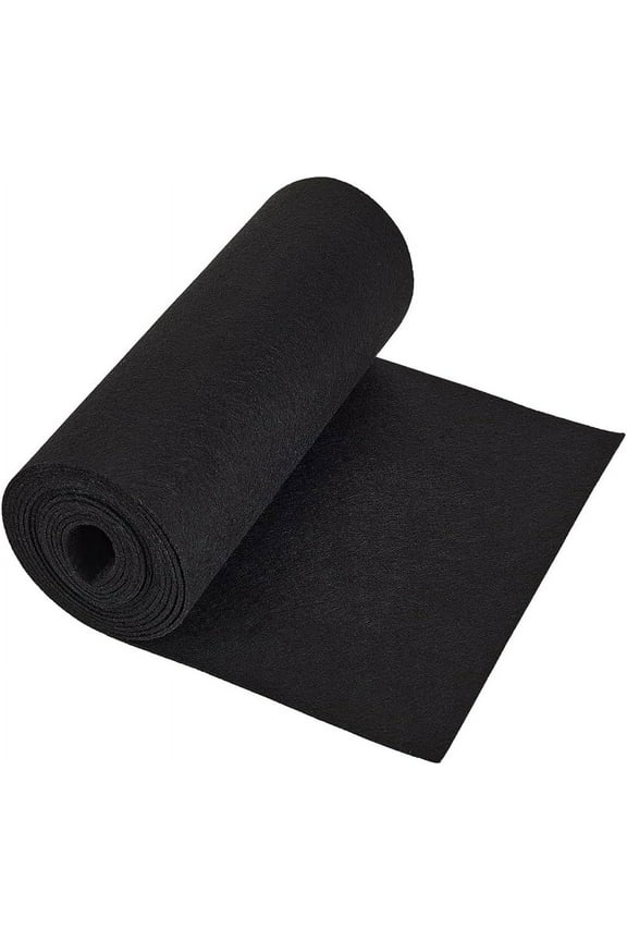 118x9.4inch Felt Fabric Roll Black Craft Felt Fabric Polyester Felt Roll for Felt Table Mats DIY Craftwork Sewing and Patchwork 2mm Thick