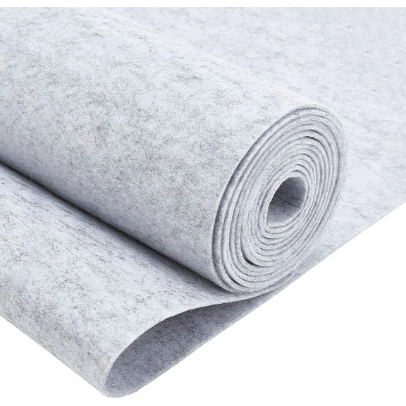 118x9.8 Inch Felt Fabric Roll Craft Felt Cloth 2mm Thick Single Face Light Grey Non-Woven Polyester Craft Fabric for Sewing Quilting Handwork Project DIY