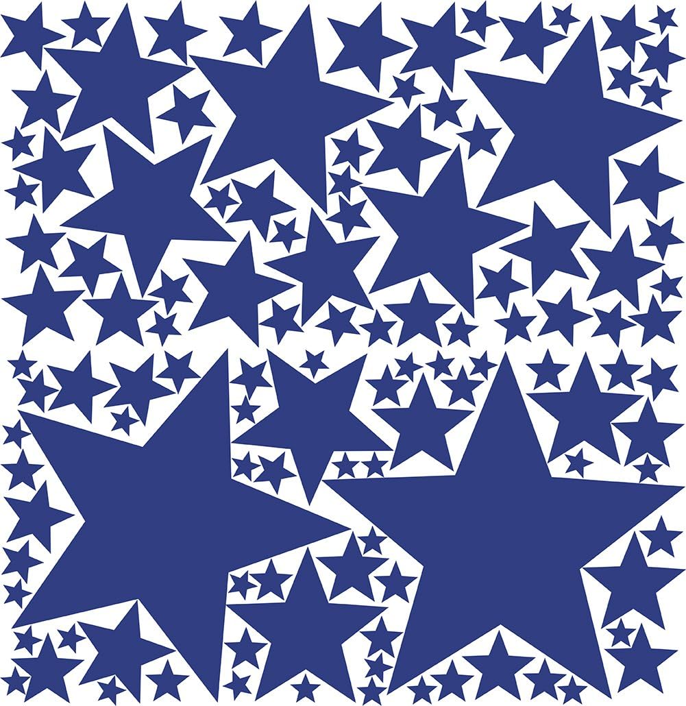 119 Peel & Stick Removable Wall Decals Stars, Cobalt
