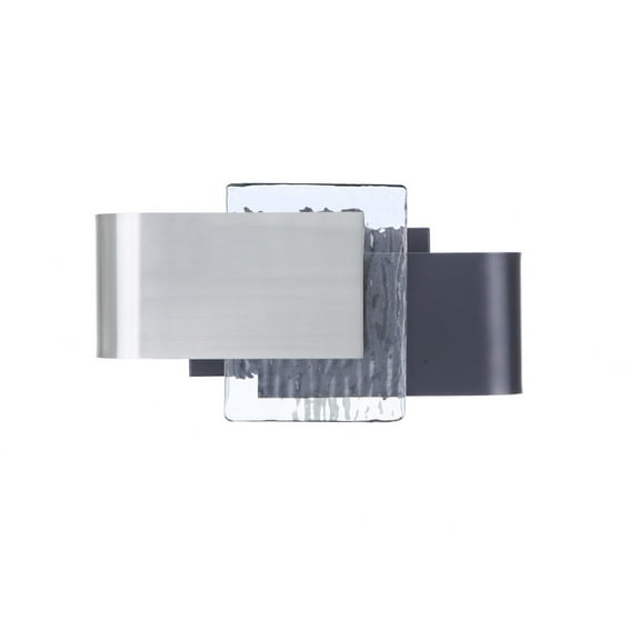 11912FBPLN-LED Craftmade Lighting Harmony - 11.5 Inch 10W LED Wall Sconce-Flat Black/Polished Nickel Finish