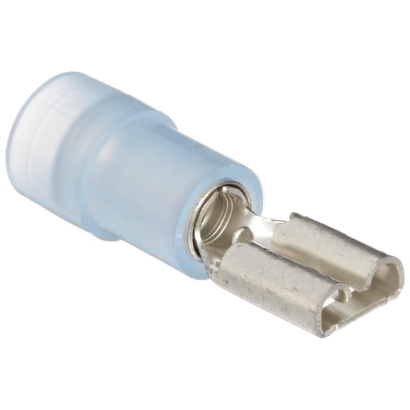 11924 Female Disconnect, Double Crimp, Nylon Insulated, Blue, 16-14 Wire Size, 0.032"X0.250" NEMA Tab (Pack of 100)