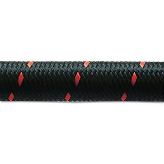 11970R 10 AN x 10 ft. Roll Nylon Braided Flex Hose - Black & Red