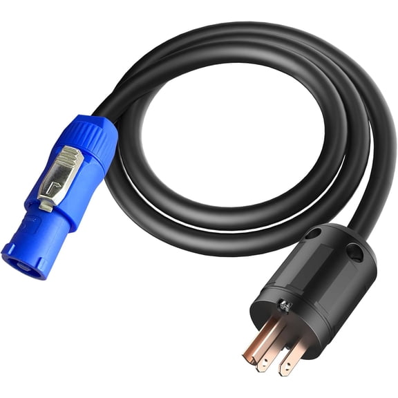 11AWG PowerCON Cable,NEMA 5-15p to PowerCON Connector,PowerCON Power Cable 20A 3 Pin PowerCon Input Male Connector Extension Power Wire for Outdoor Stage Light LED Screen-3FT