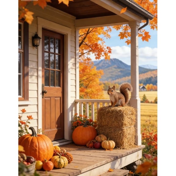 11CT Pre-Printed Cross Stitch Kit Easy DIY Embroidery for Adults Beginners Beautiful farm Decor 16x20inch