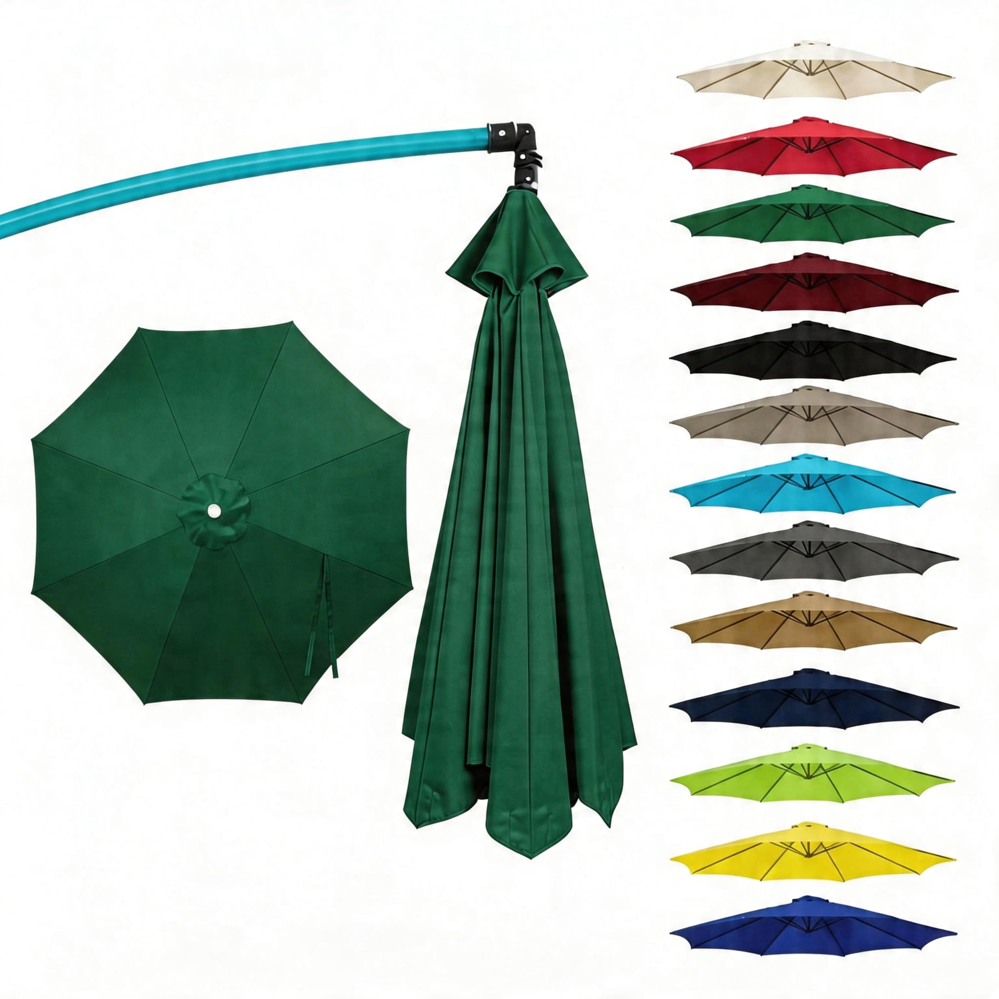 11 ft patio umbrella cover Replacement Canopy for 2014 11ft Offset preppy Zippered side makes covering Color:BRONZE NEBO Torchy 2000 Lumen