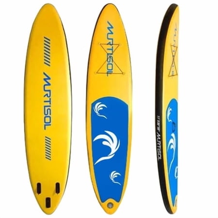 11FT Inflatable Stand up Paddle Board Ultra-Thick Durable PVC w/Premium SUP Accessories & Carry Bag |upgraded paddle boards w/ 3 Fish Fin for Paddling |Up to 350LB
