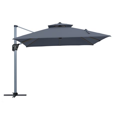 11FT Patio Umbrella Outdoor Square Double Top Umbrella(without Umbrella Base)