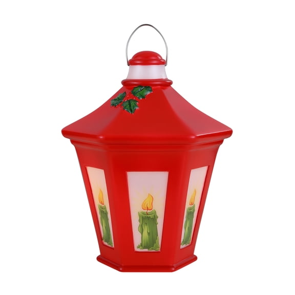 Mr. Christmas 11-inch Blow Mold Lantern, Red