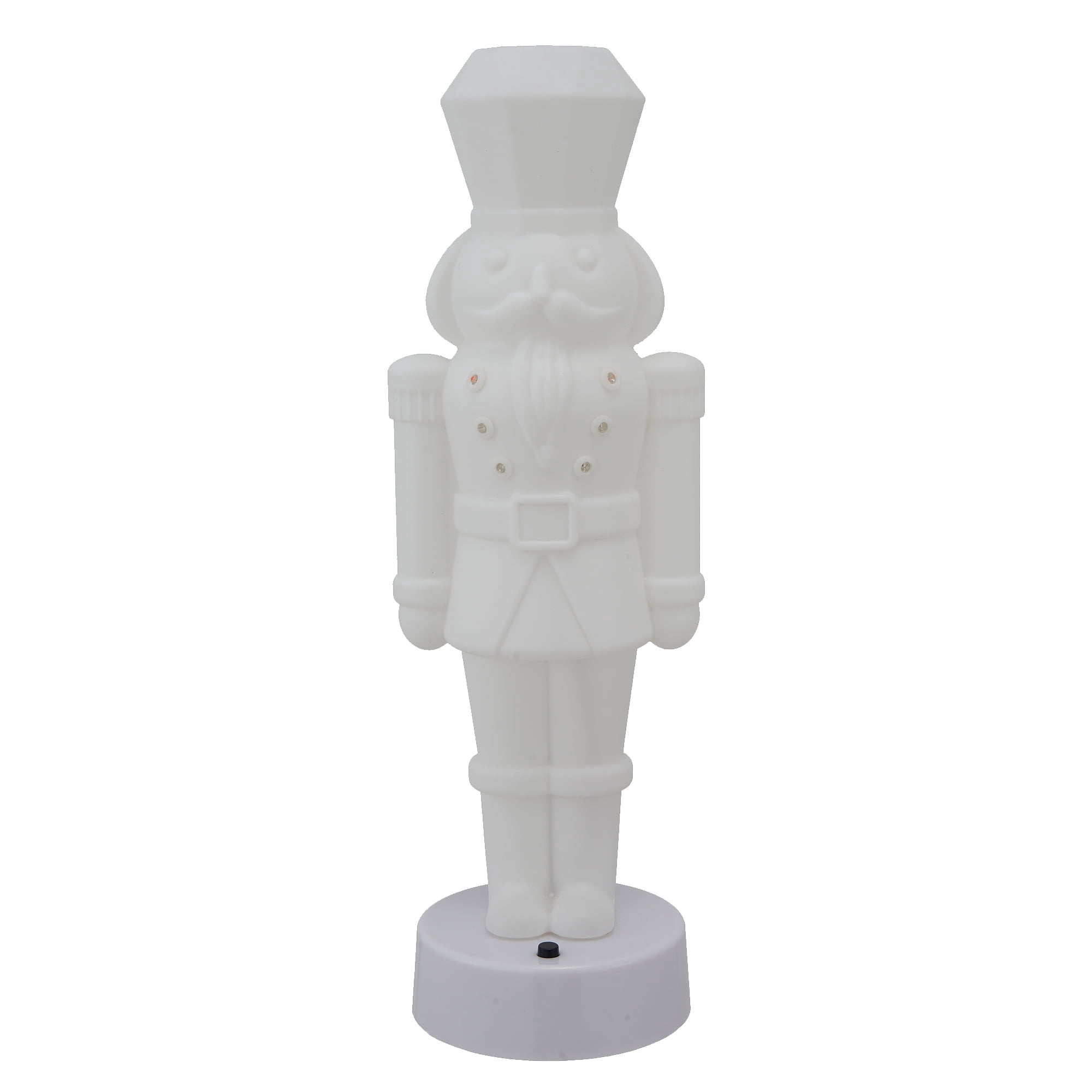 Light-Up Blow Mold Paint-it-Yourself Nutcracker Christmas Decoration, White, 11", by Holiday Time