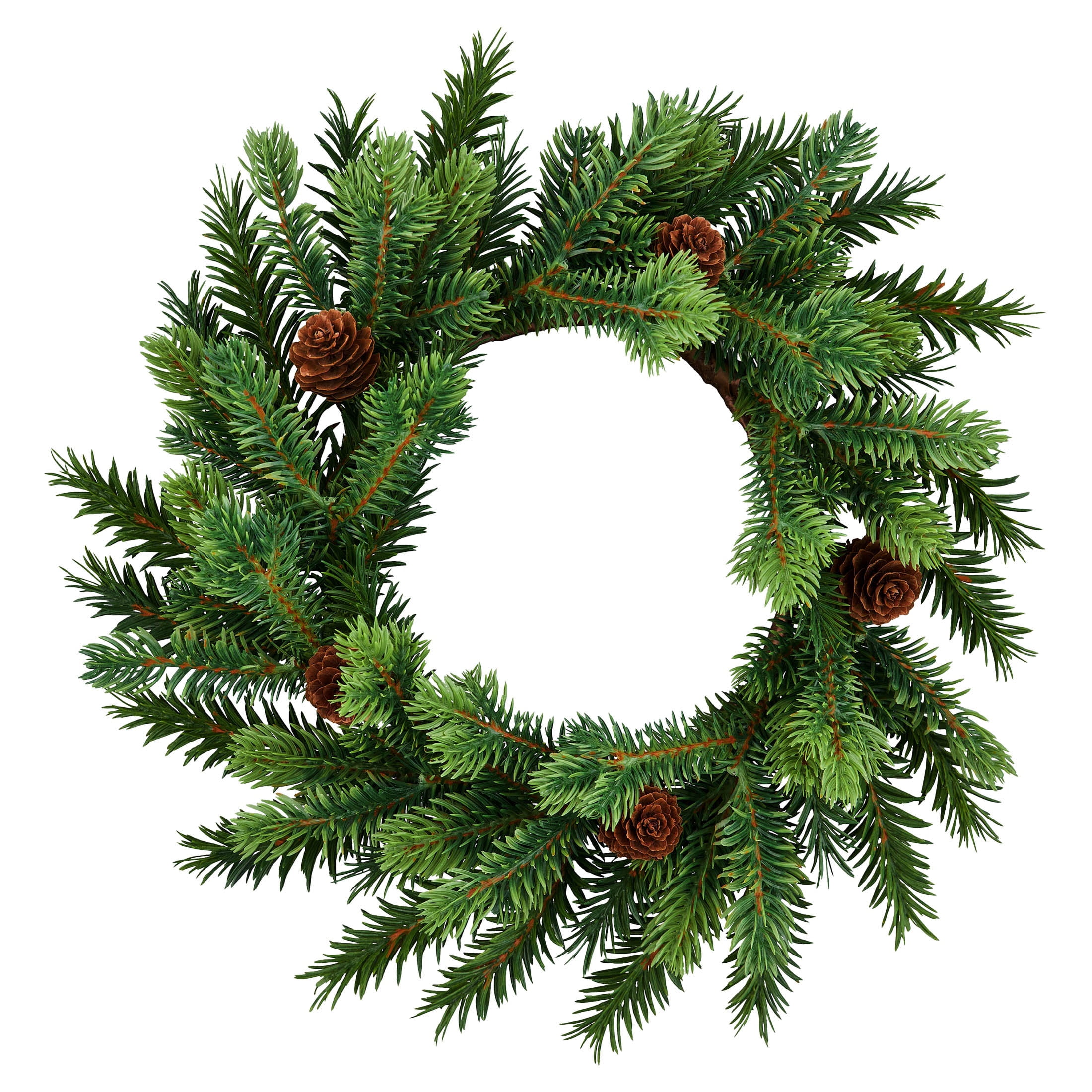 Evergreen with Pinecones Artificial Mini Christmas Wreath, Green, 11", by Holiday Time