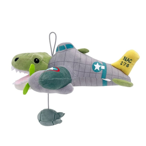 11In Bombardino Crocodilo-A Plush Toy Italian Brainrot Animals Peripheral Plush Doll Stuffed Animal Ai Plush-Grey#0828