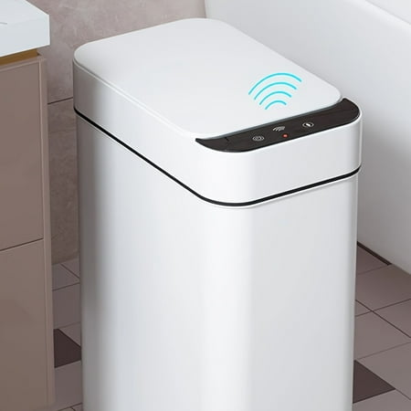 11L/2.91-Gallon Automatic Motion Sensor Trash Can - Touchless Smart Bin for Kitchen, Bathroom, Office & Home (White)