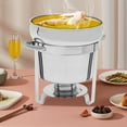 thumbnail image 1 of 11L/9.9Qt Soup Warmer Soup Chafer Station with Water Pan, 201 Stainless Steel Food Warmer Catering Supplies, Includes Fuel Holder, 1 of 7