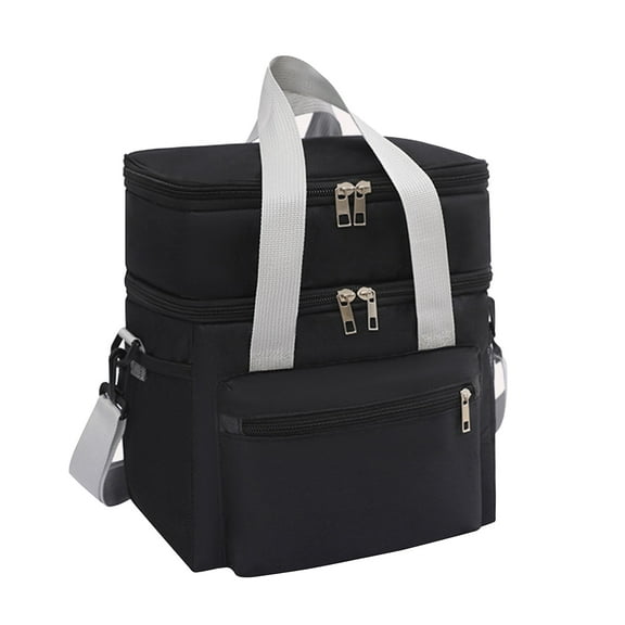 11L Insulated Lunch Bag,Reusable Lunch Box Expandable Double-Layer Cooler Tote Bag for Office School Hiking Beach, Leakproof Picnic & Camping Bag Organizer for Student Women and Men