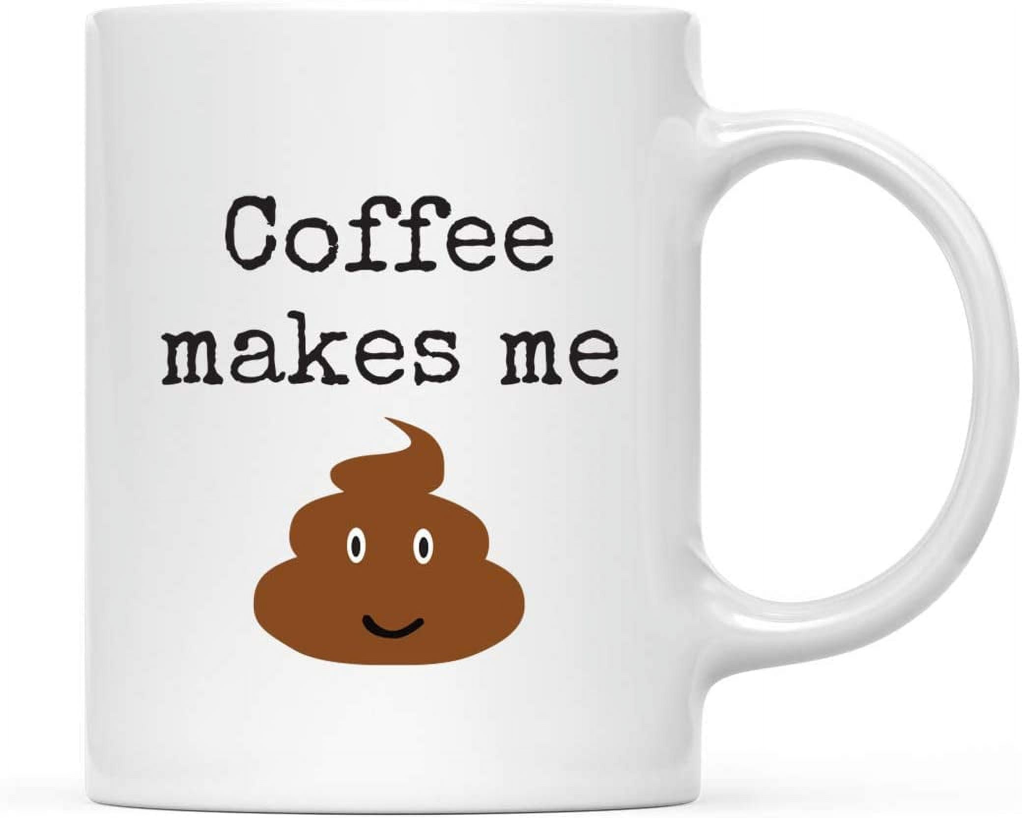 11Oz. Funny Rude Coffee Mug Gift, Typewriter Style, Coffee Makes Me